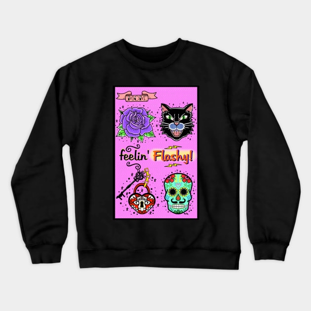 "Feelin' Flashy" Crewneck Sweatshirt by FancyKat